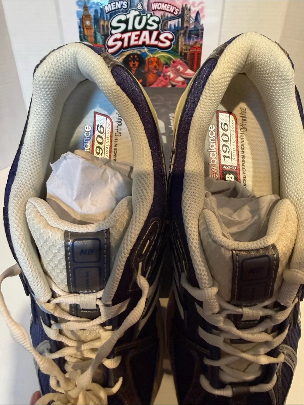 New Balance 1906R Navy and White Men’s Athletic Sneakers
